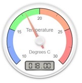 Temperature display from the new thermostat