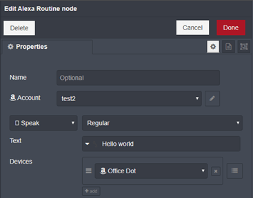 alexa and node red