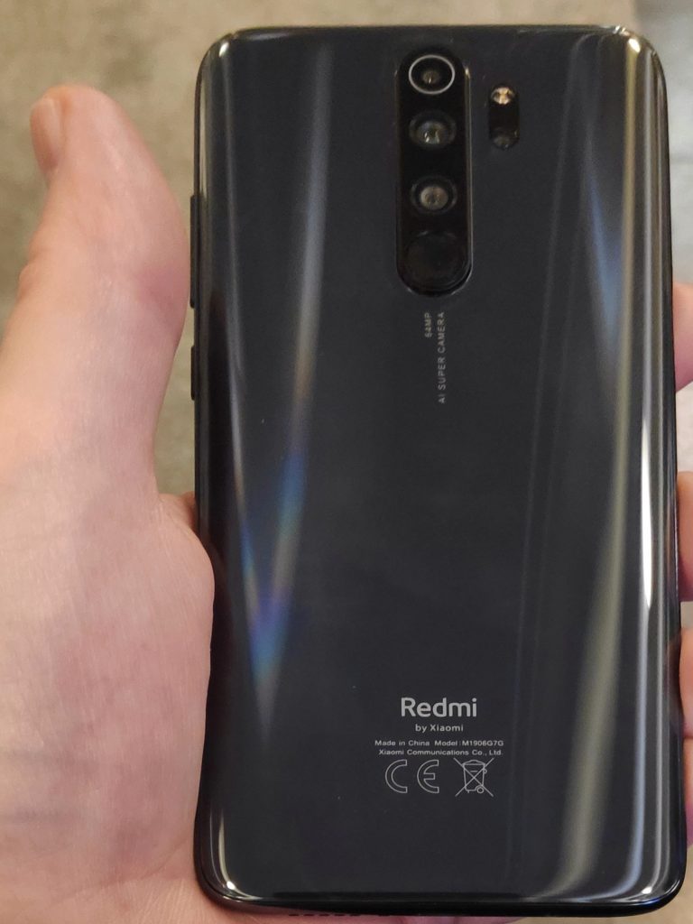 Note 8 Pro rear view