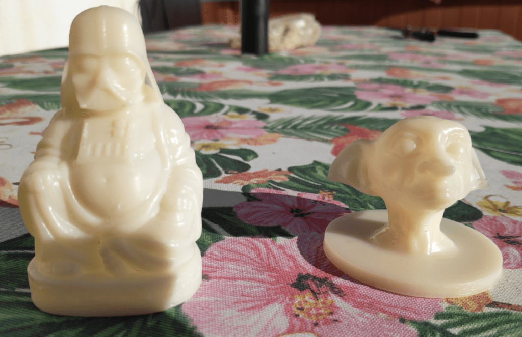 Darth Buddha and Dobbie's head created on the Crealty 3D printer