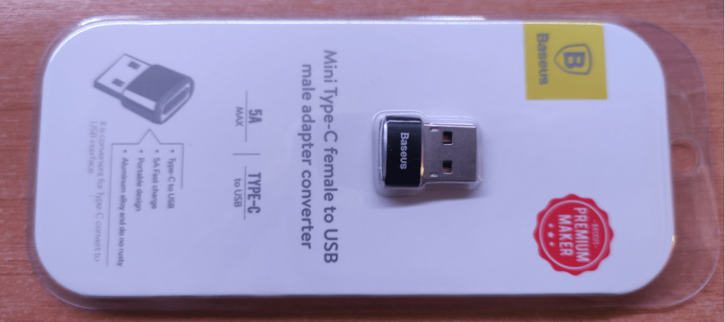 Baseus Mini Type C female to USB male adaptor from Banggood