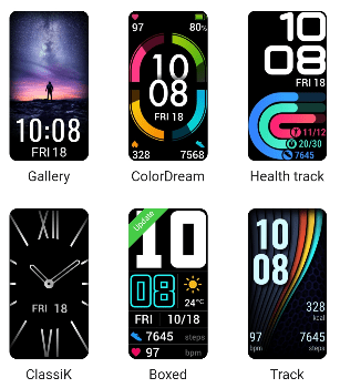 Huawei Band 6 faces