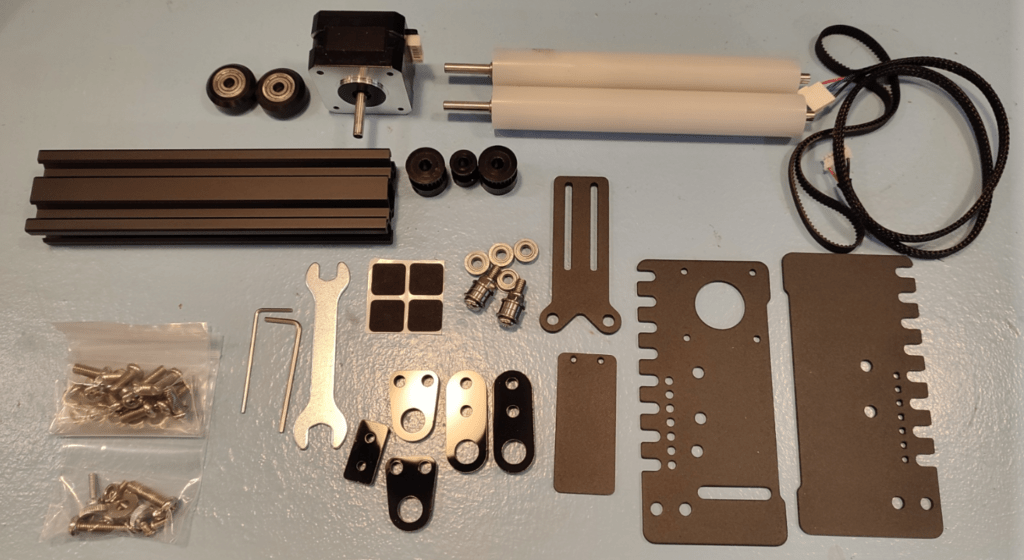 Aufero roller kit after removing packaging and protection