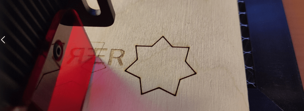 Engraving onto wood from the SD in the Longer Ray5 using a file exported out of Lightburn.