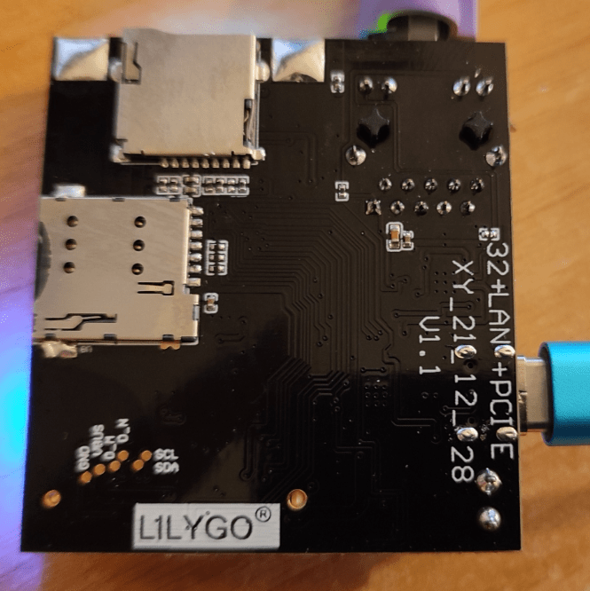 LilyGo TTGO ESP32 Board with Ethernet and SIM Connector