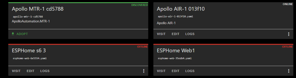 Apollo MTR-1 in Home Assistant