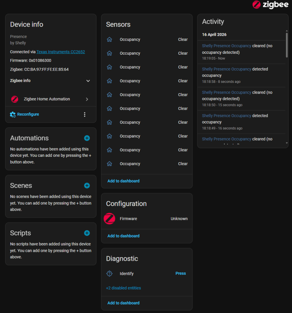 Shelly Presence Gen4