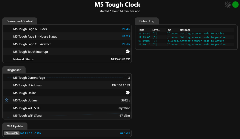 M5 Tough Clock WebUI