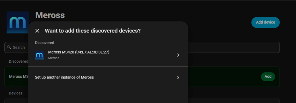 MS220 in Home Asistant